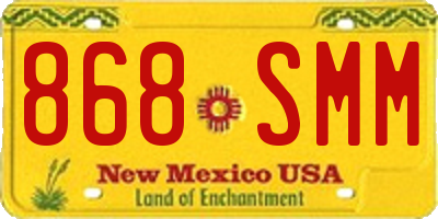 NM license plate 868SMM