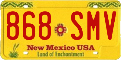 NM license plate 868SMV