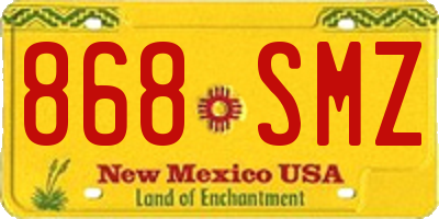 NM license plate 868SMZ