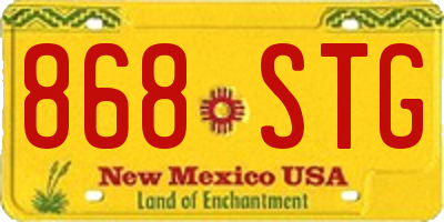 NM license plate 868STG