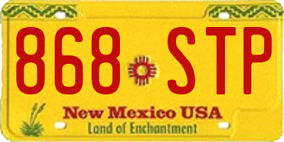 NM license plate 868STP