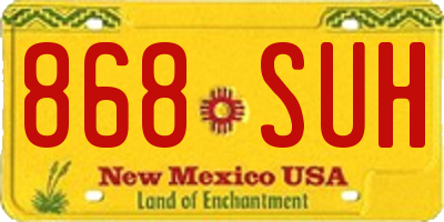 NM license plate 868SUH