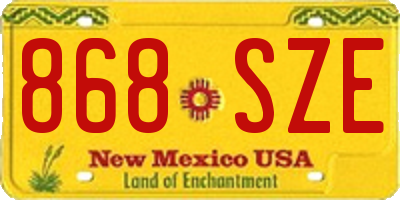 NM license plate 868SZE