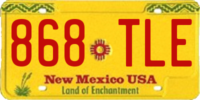NM license plate 868TLE