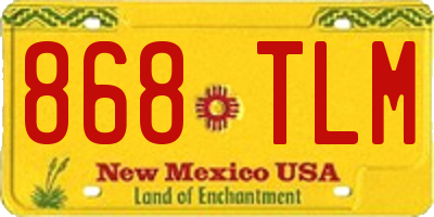 NM license plate 868TLM