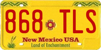NM license plate 868TLS