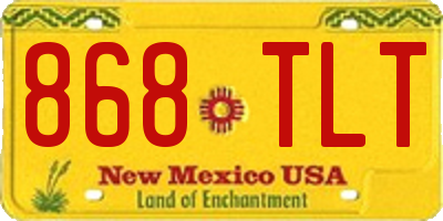 NM license plate 868TLT