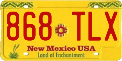 NM license plate 868TLX