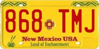 NM license plate 868TMJ