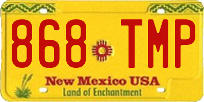 NM license plate 868TMP