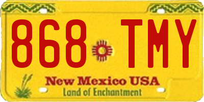 NM license plate 868TMY