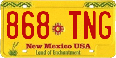 NM license plate 868TNG