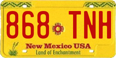 NM license plate 868TNH