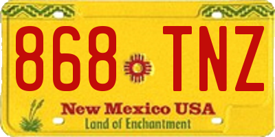 NM license plate 868TNZ