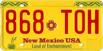 NM license plate 868TOH
