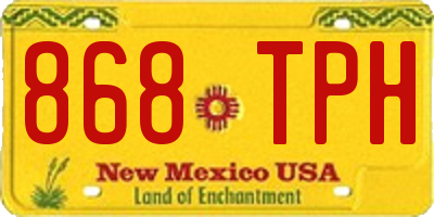 NM license plate 868TPH