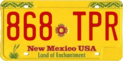 NM license plate 868TPR