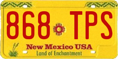 NM license plate 868TPS