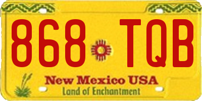 NM license plate 868TQB