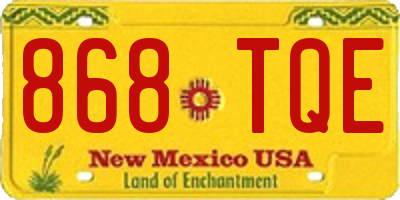 NM license plate 868TQE