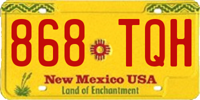 NM license plate 868TQH