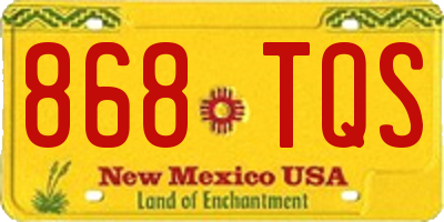 NM license plate 868TQS