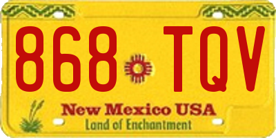 NM license plate 868TQV