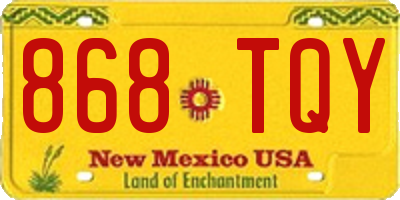 NM license plate 868TQY