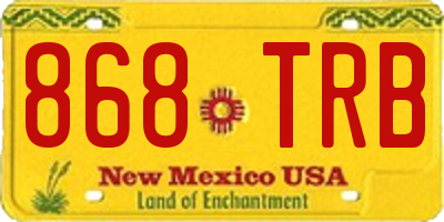NM license plate 868TRB