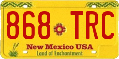 NM license plate 868TRC