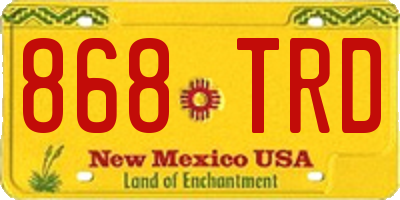 NM license plate 868TRD