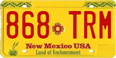 NM license plate 868TRM