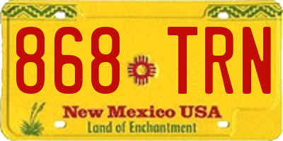 NM license plate 868TRN