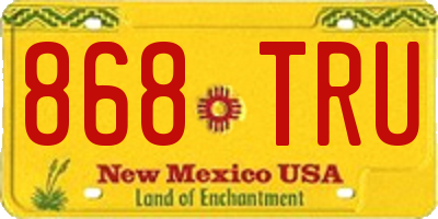 NM license plate 868TRU