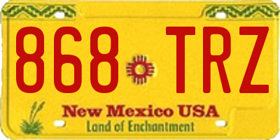 NM license plate 868TRZ