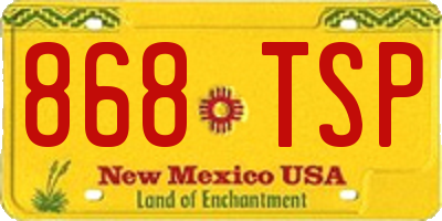 NM license plate 868TSP