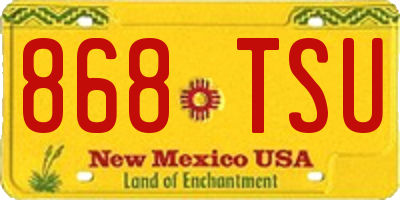 NM license plate 868TSU