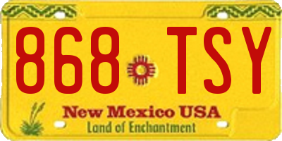 NM license plate 868TSY
