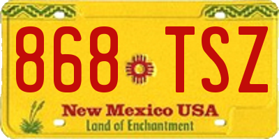 NM license plate 868TSZ