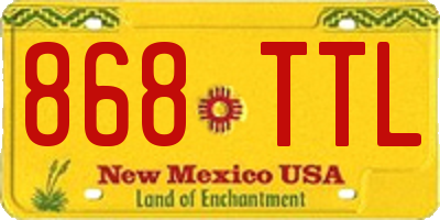 NM license plate 868TTL