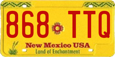 NM license plate 868TTQ