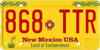 NM license plate 868TTR