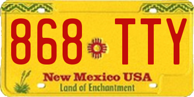 NM license plate 868TTY