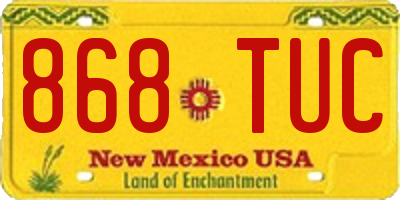 NM license plate 868TUC