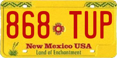 NM license plate 868TUP