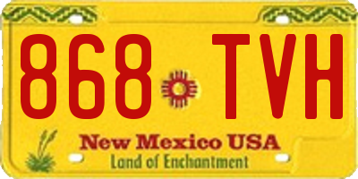 NM license plate 868TVH