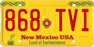 NM license plate 868TVI