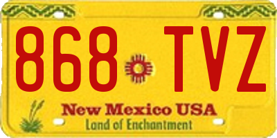 NM license plate 868TVZ