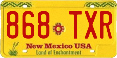 NM license plate 868TXR