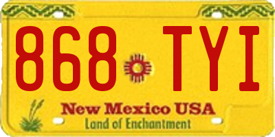 NM license plate 868TYI